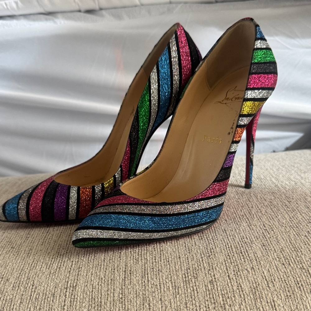 Christian Louboutin Rainbow Glitter Heels
